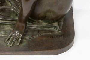 Giuseppe Mozzanica : Nudo femminile  - Asta Arte figurativa tra XIX e XX Secolo - Associazione Nazionale - Case d'Asta italiane