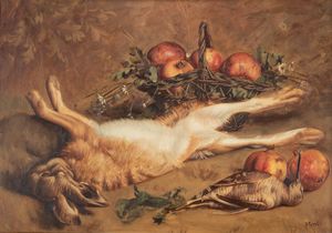 Donnino Pozzi - Cacciagione con melograni