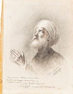 Leonardo De Mango - Figura virile con turbante