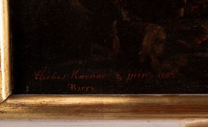Francois Pierre Barry : Tebe e le rovine del tempio di Karnac nella notte del 2 giugno 1863  - Asta Arte figurativa tra XIX e XX Secolo - Associazione Nazionale - Case d'Asta italiane