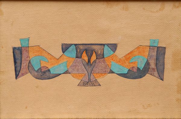 Giacomo Balla : Motivo per ricamo  - Asta Arte Moderna e Contemporanea - Associazione Nazionale - Case d'Asta italiane