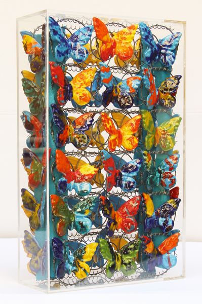 MARCELLO LO GIUDICE : Senza titolo (Farfalle)  - Asta Arte Moderna e Contemporanea - Associazione Nazionale - Case d'Asta italiane