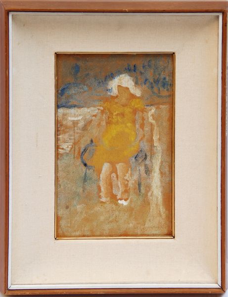 Renato Birolli : Bambina con vestito giallo  - Asta Arte Moderna e Contemporanea - Associazione Nazionale - Case d'Asta italiane