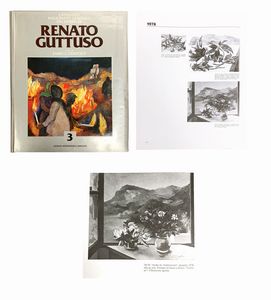 Renato Guttuso : Fiori su paesaggio  - Asta Arte Moderna e Contemporanea - Associazione Nazionale - Case d'Asta italiane