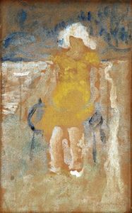 Renato Birolli - Bambina con vestito giallo