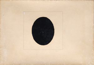 Turi Simeti - Un ovale nero