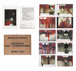 Hermann Nitsch : Ubermalte Bild - Lithographien, Domus Jani  - Asta Arte Moderna e Contemporanea - Associazione Nazionale - Case d'Asta italiane