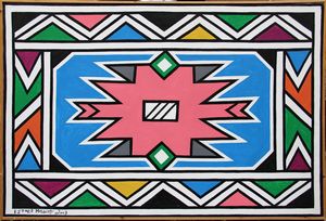 Esther MAHLANGU : Senza titolo  - Asta Arte Moderna e Contemporanea - Associazione Nazionale - Case d'Asta italiane