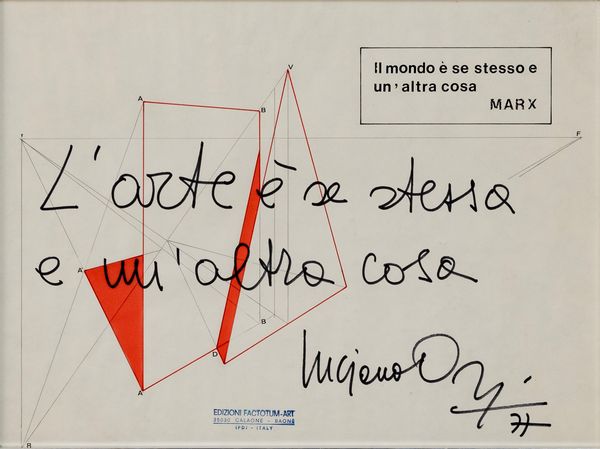 LUCIANO  ORI : L'arte  se stessa e un'altra cosa  - Asta Arte moderna e contemporanea - Associazione Nazionale - Case d'Asta italiane