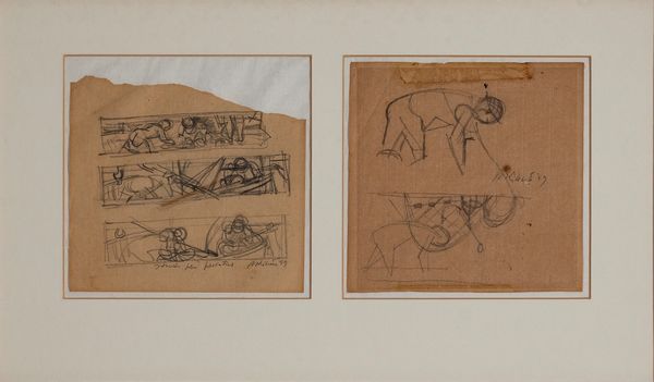 ARMANDO PIZZINATO : Studi per pescatori - Studi di figure  - Asta Arte moderna e contemporanea - Associazione Nazionale - Case d'Asta italiane