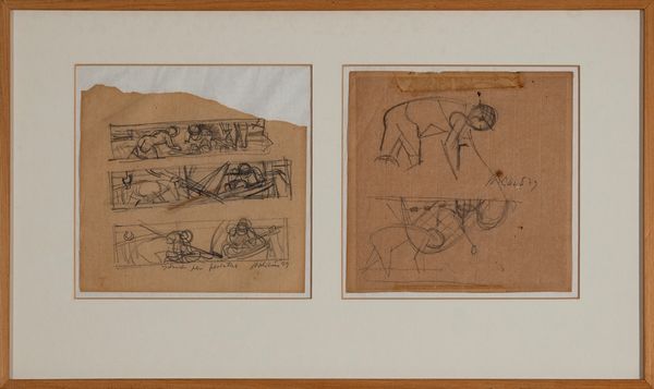 ARMANDO PIZZINATO : Studi per pescatori - Studi di figure  - Asta Arte moderna e contemporanea - Associazione Nazionale - Case d'Asta italiane