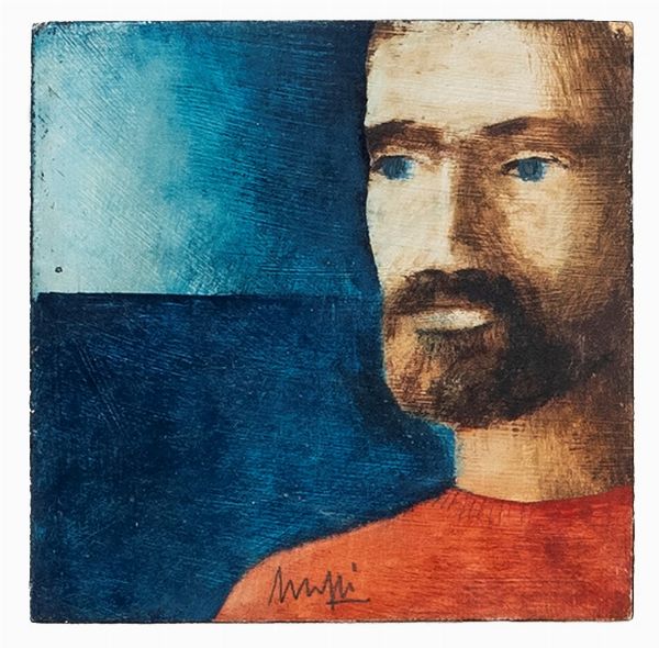 MARCELLO SCUFFI : Autoritratto  - Asta Arte moderna e contemporanea - Associazione Nazionale - Case d'Asta italiane