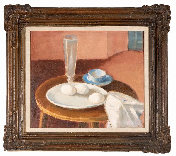 VIRGILIO GUIDI : Natura morta con bicchiere  - Asta Arte moderna e contemporanea - Associazione Nazionale - Case d'Asta italiane
