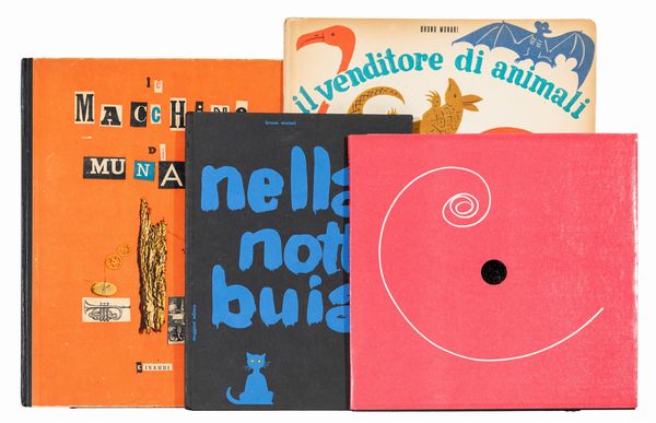 BRUNO  MUNARI : Le macchine di Munari - Il venditore di animali -  Nella notte buia -  Libro illegibile N. Y. 1  - Asta Arte moderna e contemporanea - Associazione Nazionale - Case d'Asta italiane
