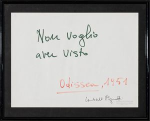 LAMBERTO PIGNOTTI : Odissea,1951  - Asta Arte moderna e contemporanea - Associazione Nazionale - Case d'Asta italiane