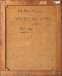 MARIO  BIONDA : Spazio azzurro  - Asta Arte moderna e contemporanea - Associazione Nazionale - Case d'Asta italiane