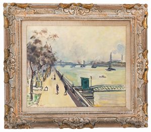 FIORAVANTE SEIBEZZI : Londra - il Tamigi  - Asta Arte moderna e contemporanea - Associazione Nazionale - Case d'Asta italiane