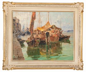 ANGELO BROMBO : Barche  - Asta Arte moderna e contemporanea - Associazione Nazionale - Case d'Asta italiane