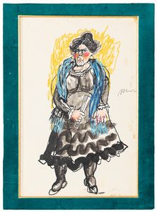 Renato Guttuso : Figura  - Asta Arte moderna e contemporanea - Associazione Nazionale - Case d'Asta italiane