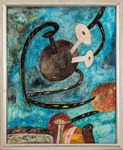 GIANNI DOVA : Composizione  - Asta Arte moderna e contemporanea - Associazione Nazionale - Case d'Asta italiane