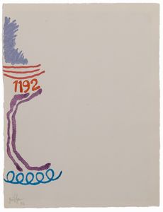 GIORGIO  GRIFFA : Tre linee con arabesco n. 1192  - Asta Arte moderna e contemporanea - Associazione Nazionale - Case d'Asta italiane