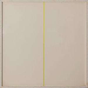 SANDRO DE ALEXANDRIS : Verticale: doppio giallo - Rilievo bianco + giallo  - Asta Arte moderna e contemporanea - Associazione Nazionale - Case d'Asta italiane