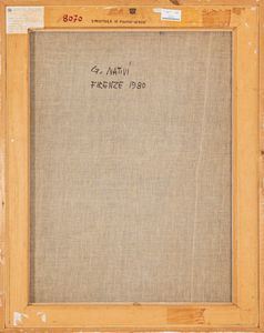 GUALTIERO  NATIVI : Struttura su fondo verde  - Asta Arte moderna e contemporanea - Associazione Nazionale - Case d'Asta italiane