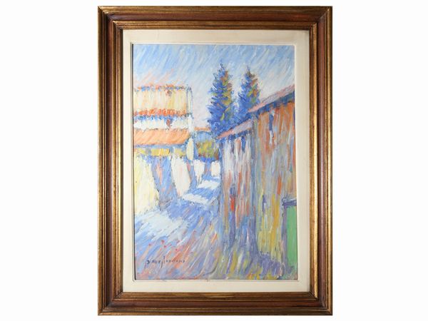 Dino Migliorini : Strada toscana  - Asta L'arte di arredare - Associazione Nazionale - Case d'Asta italiane