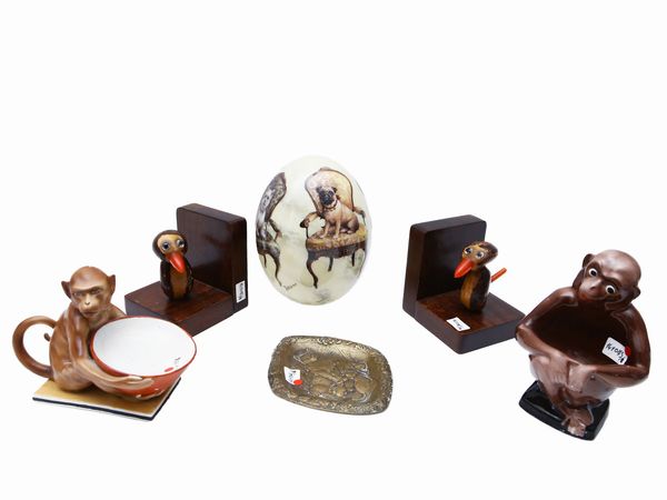 Lotto di curiosit� animalier  - Asta L'arte di arredare - Associazione Nazionale - Case d'Asta italiane