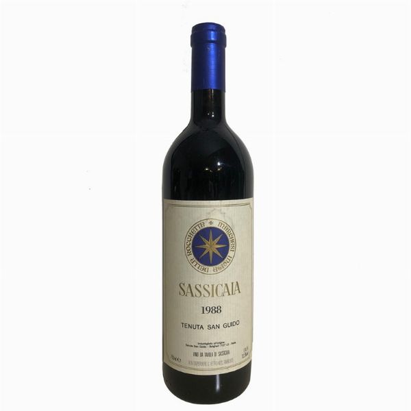 Sassicaia Tenuta San Guido 1988  - Asta Pandolfini per Amici di URI - Asta Benefica per Sostenere la Ricerca Scientifica Urologica - Associazione Nazionale - Case d'Asta italiane