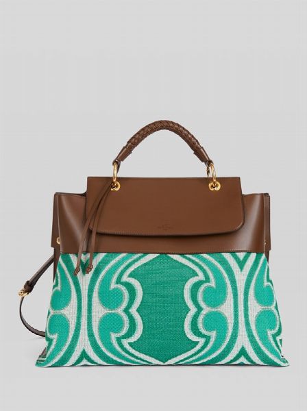 Borsa a Mano in Pelle e Tessuto Etro  - Asta Pandolfini per Amici di URI - Asta Benefica per Sostenere la Ricerca Scientifica Urologica - Associazione Nazionale - Case d'Asta italiane