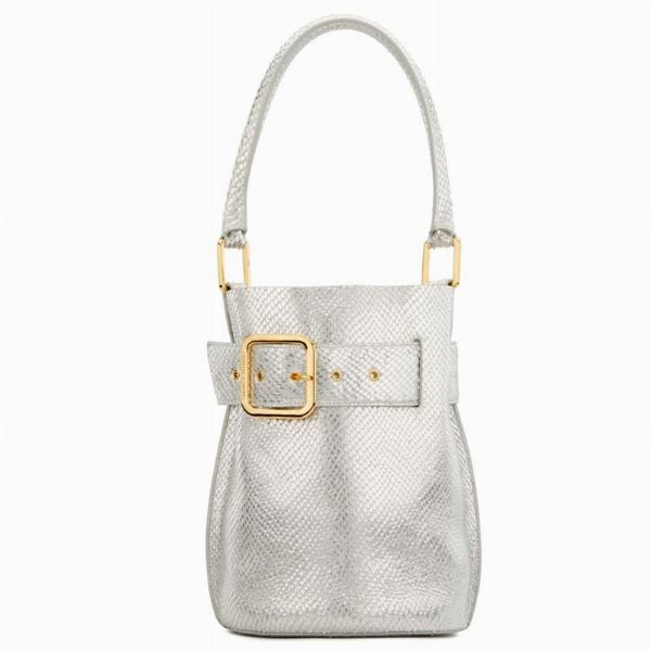 Borsa A Mano Wanda In Pelle Argento Giuseppe Zanotti  - Asta Pandolfini per Amici di URI - Asta Benefica per Sostenere la Ricerca Scientifica Urologica - Associazione Nazionale - Case d'Asta italiane