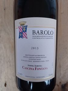 Barolo Cascina Fontana 2013  - Asta Pandolfini per Amici di URI - Asta Benefica per Sostenere la Ricerca Scientifica Urologica - Associazione Nazionale - Case d'Asta italiane