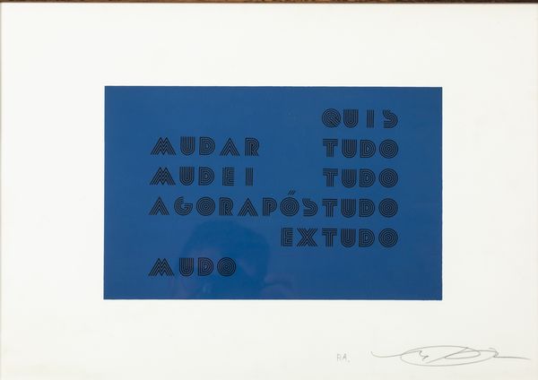 Augusto De Campos : Pos tudo  - Asta La collezione Corinaldi di Poesia Visiva - Associazione Nazionale - Case d'Asta italiane