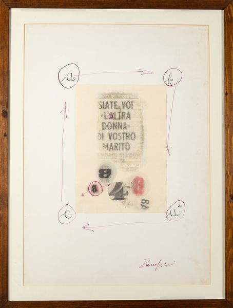 Daniela Zampini Kalepyros : Senza titolo  - Asta La collezione Corinaldi di Poesia Visiva - Associazione Nazionale - Case d'Asta italiane