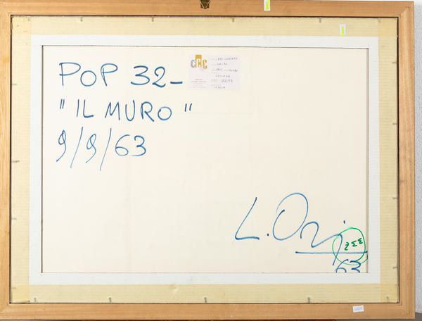 LUCIANO ORI : Il muro  - Asta La collezione Corinaldi di Poesia Visiva - Associazione Nazionale - Case d'Asta italiane