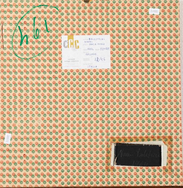 Nanni Balestrini : Senza titolo  - Asta La collezione Corinaldi di Poesia Visiva - Associazione Nazionale - Case d'Asta italiane