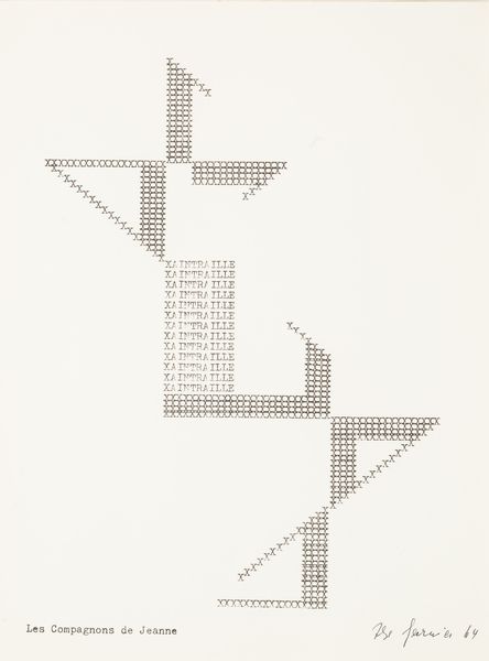 Ilse Garnier : Les Compagnons de Jeanne  - Asta La collezione Corinaldi di Poesia Visiva - Associazione Nazionale - Case d'Asta italiane