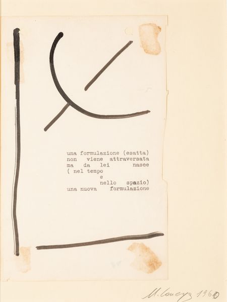 UGO CARREGA : Senza titolo  - Asta La collezione Corinaldi di Poesia Visiva - Associazione Nazionale - Case d'Asta italiane