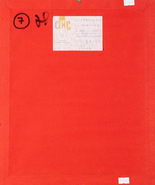 UGO CARREGA : Senza titolo  - Asta La collezione Corinaldi di Poesia Visiva - Associazione Nazionale - Case d'Asta italiane