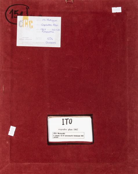 Ito Motoyuki : Copsules plan  - Asta La collezione Corinaldi di Poesia Visiva - Associazione Nazionale - Case d'Asta italiane