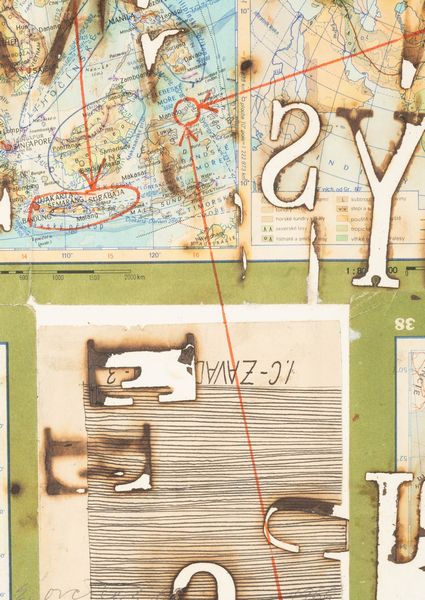 Eduard Ovčáček : Durchgerbrante Kollage  - Asta La collezione Corinaldi di Poesia Visiva - Associazione Nazionale - Case d'Asta italiane