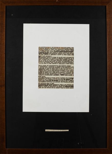 MIRELLA BENTIVOGLIO : Progetto di rovesciamento del sistema  - Asta La collezione Corinaldi di Poesia Visiva - Associazione Nazionale - Case d'Asta italiane