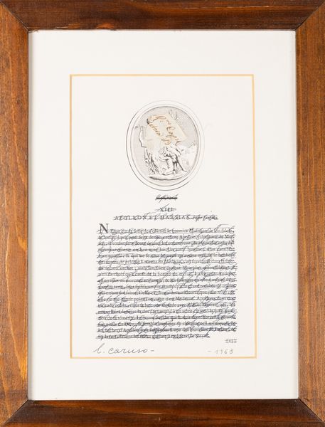 LUCIANO CARUSO : Senza titolo  - Asta La collezione Corinaldi di Poesia Visiva - Associazione Nazionale - Case d'Asta italiane