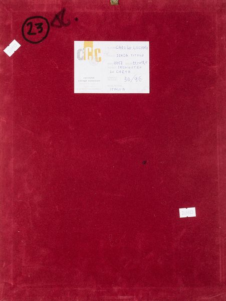LUCIANO CARUSO : Senza titolo  - Asta La collezione Corinaldi di Poesia Visiva - Associazione Nazionale - Case d'Asta italiane