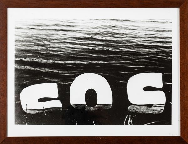 Herman Damen : SOS  - Asta La collezione Corinaldi di Poesia Visiva - Associazione Nazionale - Case d'Asta italiane