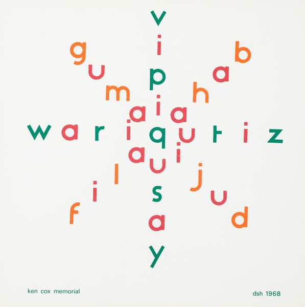 Dom Sylvester Houédard : The sun-cheese wheel-ode, a double-rolling-gloster - Memorial for kencox  - Asta La collezione Corinaldi di Poesia Visiva - Associazione Nazionale - Case d'Asta italiane