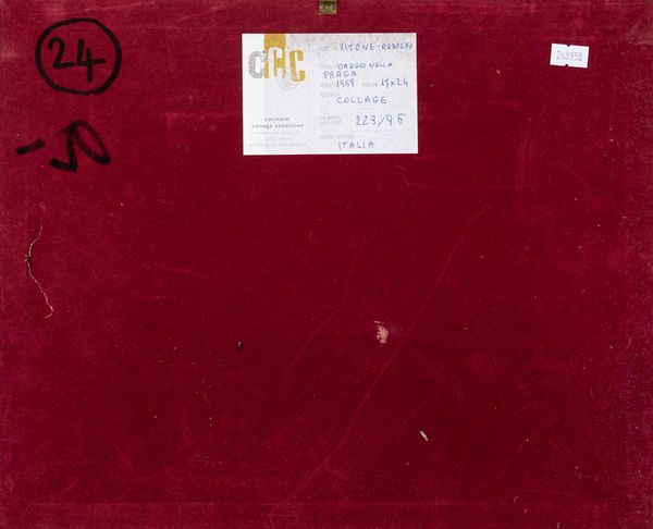 Rodolfo Vitone : Viaggio nella Praga  - Asta La collezione Corinaldi di Poesia Visiva - Associazione Nazionale - Case d'Asta italiane