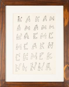 Ladislav Novak : Senza titolo  - Asta La collezione Corinaldi di Poesia Visiva - Associazione Nazionale - Case d'Asta italiane