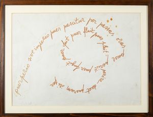 Emilio Villa : Senza titolo  - Asta La collezione Corinaldi di Poesia Visiva - Associazione Nazionale - Case d'Asta italiane